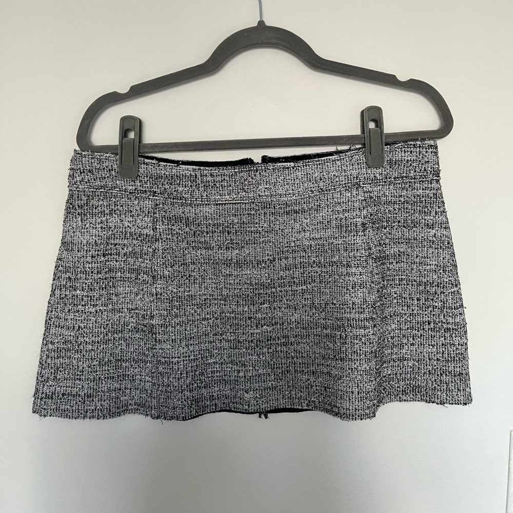 THEORY — Tweed Miniskirt (Black & White) — Size 10